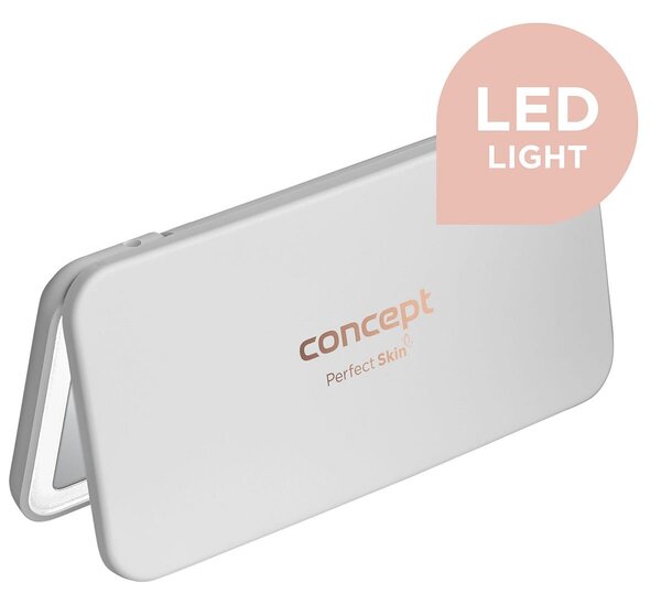 Concept KZ2010 LED Hordozható Kozmetikai Sminktükör 11,8 x 5,8 x 1,4 cm - Fehér