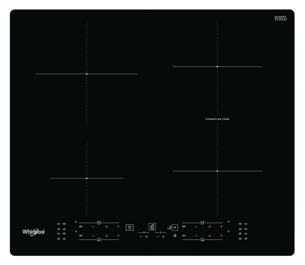 Whirlpool WB B8360 NE Fekete Beépített 59 cm Zónás indukciós főzőlap 4 zóna