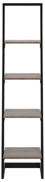 Négyszintes polcos elem JOPLIN 143 cm Fekete