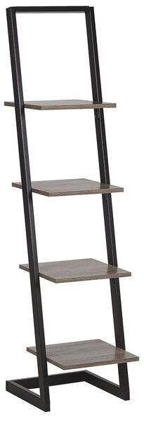 Négyszintes polcos elem JOPLIN 143 cm Fekete