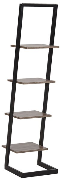 Négyszintes polcos elem JOPLIN 143 cm Fekete