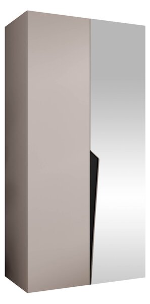 Gardróbszekrény Hartford 608, Laminált forgácslap, 202x100x52cm, Kasmír, Fekete