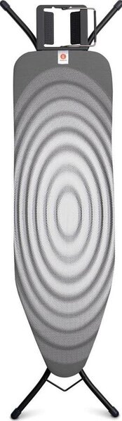 Brabantia Steam Iron Rest vasalódeszka 1240x380mm - B méret, kinyitható vasalótámasz, D=22mm fekete váz, titán ovális huzat - 103841