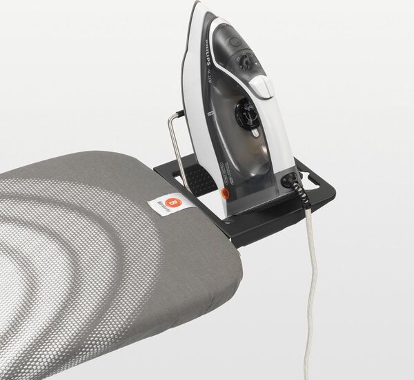 Brabantia Steam Iron Rest vasalódeszka 1240x380mm - B méret, kinyitható vasalótámasz, D=22mm fekete váz, titán ovális huzat - 103841