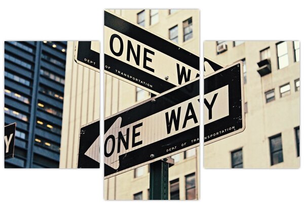 Kép - New York ONE WAY (90x60 cm)