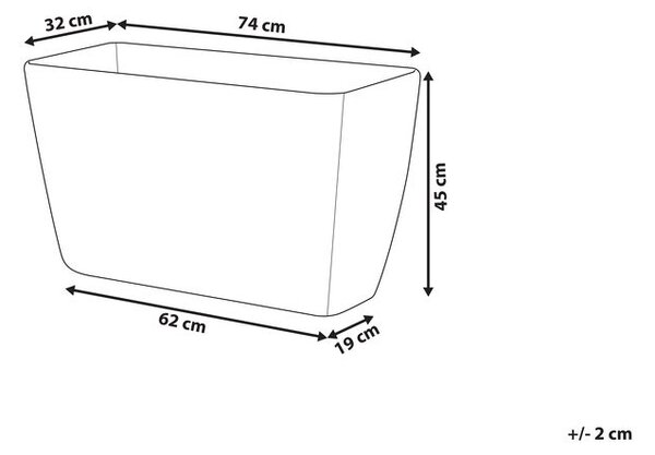 Virágcserép BARIS 74 cm Világosbézs