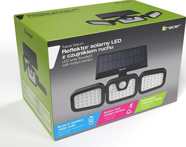 Tracer Saturn Napelemes LED-es Reflektor Mozgásérzékelővel