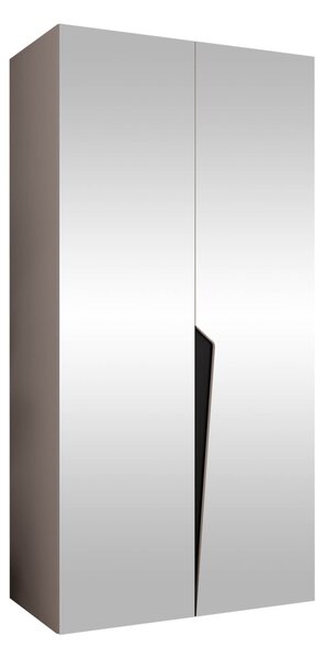 Gardróbszekrény Hartford 613, Laminált forgácslap, 202x100x52cm, Fekete, Kasmír