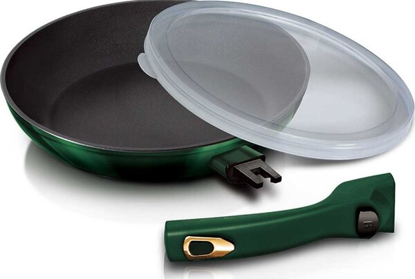BerlingerHaus BH/6087 Emerald Collection Serpenyő - Levehető Nyéllel, 24 cm, Smaragdzöld