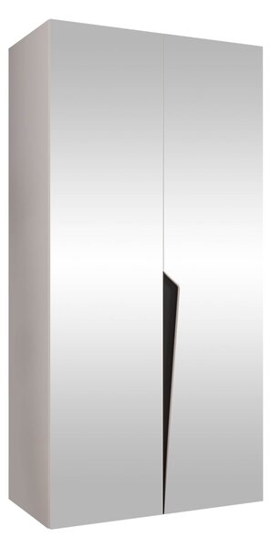 Gardróbszekrény Hartford 613, Laminált forgácslap, 202x100x52cm, Fehér, Fekete