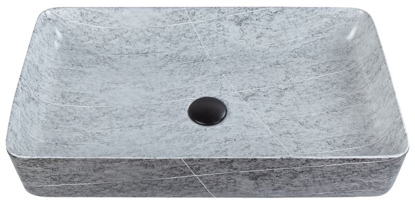 Pultra helyezhető mosdókagyló ARTAJ Szürke betonhatás 61 x 35 cm Kerámia