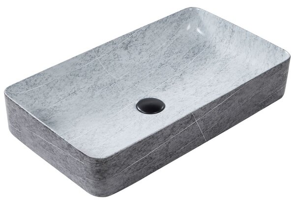 Pultra helyezhető mosdókagyló ARTAJ Szürke betonhatás 61 x 35 cm Kerámia