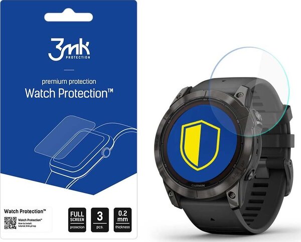 3mk Óra kijelző védőfólia FlexibleGlass hibrid üvegfólia 7H Garmin Fenix 7X Pro Solar