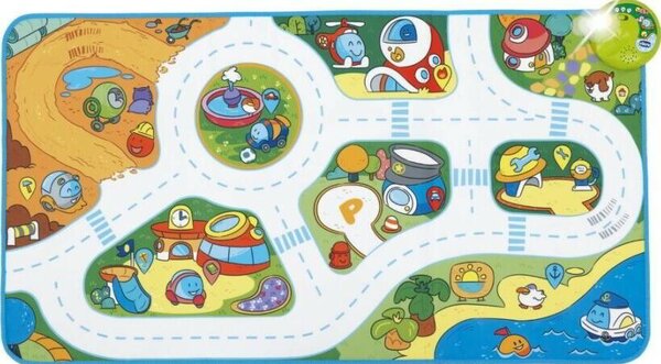 Chicco Turbo Team Város Interaktív Elektromos Játszószőnyeg 110 x 60 x 3 cm