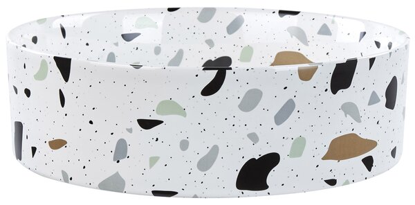 Pultra helyezhető mosdókagyló NULES Fehér terrazzo ⌀ 40 cm Kerámia