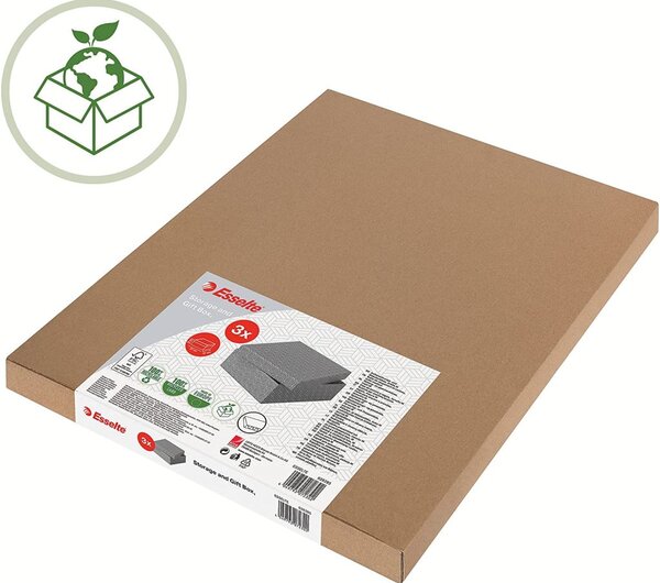 Esselte Home tárolódoboz M-es méret 3db szürke (628283)