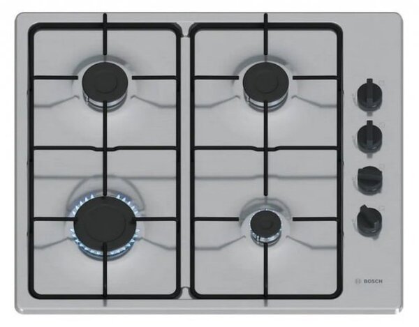 Bosch PBP6B5K80 Beépíthető 4 zónás Gáz Főzőlap - Szürke