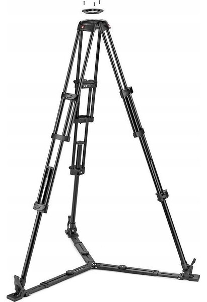 MANFROTTO Alu videó állvány, ikerláb, földterpesz, 100/75mm csésze MVTTWINGA