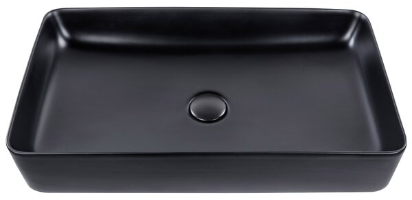 Pultra helyezhető mosdókagyló ULUA 61 x 35 cm Kerámia Fekete