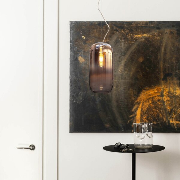 Függőlámpa Artemide, Gople, dimmable, Barna / Rozsdabarna, Nappali, Üveg, Dizájn