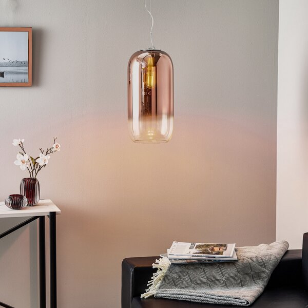 Függőlámpa Artemide, Gople, dimmable, Barna / Rozsdabarna, Nappali, Üveg, Dizájn