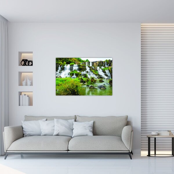 Kép - vízesés zöldövezetben (90x60 cm)
