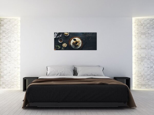 Desszert az asztalon képe (120x50 cm)