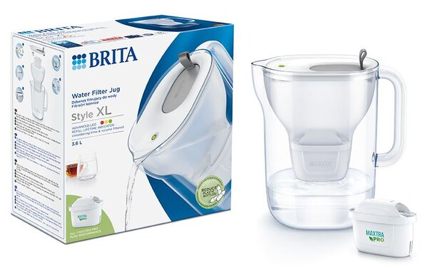 Brita Style XL vízszűrő kancsó 3.6 liter szürke (1052803)