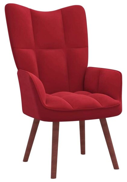 VidaXL Bordó Bársony Pihenőszék - 61,5x69x95,5 cm