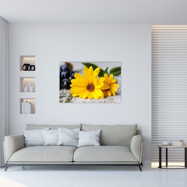 Sárga virágok képe (90x60 cm)