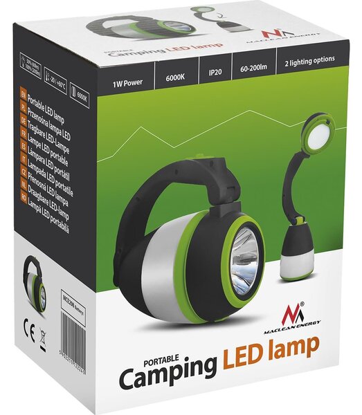 Lámpara Led 3en1, Camping, Lámpara De Escritorio, Linterna, 1w, 60-200lm, Blanco Frío 6000k