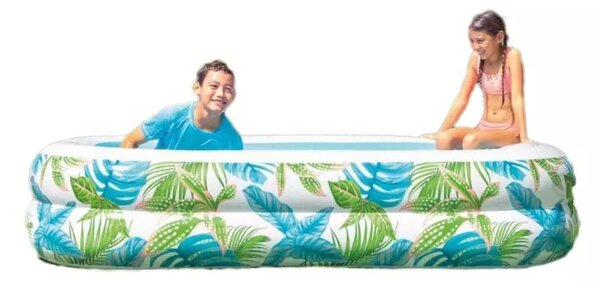 Intex: Trópusi felfújható családi medence (229 x 152 x 48 cm) - Mintás