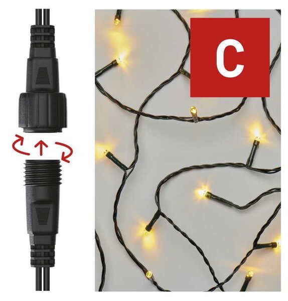 Emos D1AW03 Kül-/Beltéri LED fényfüzér 10m - Meleg fehér