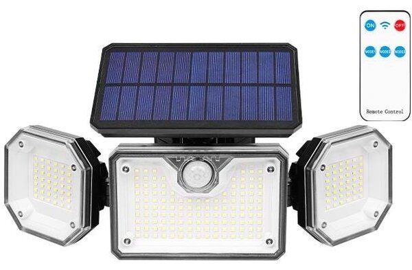 NAŚWIETLACZ LED 226 SMD SOLARNY + PIR 9619