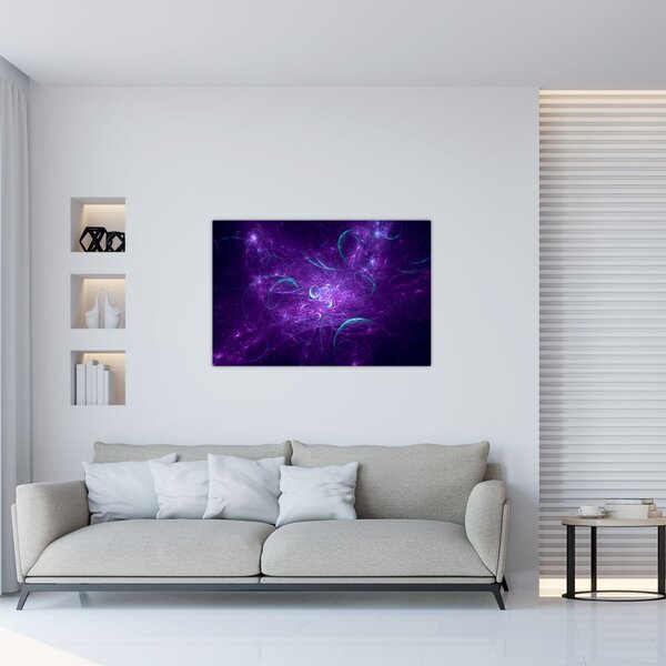 Modern kék absztrakció képe (90x60 cm)