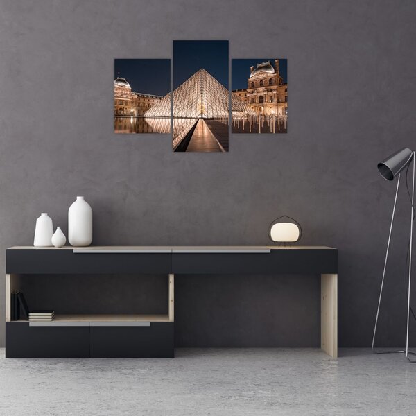 Kép - Louvre éjjel (90x60 cm)