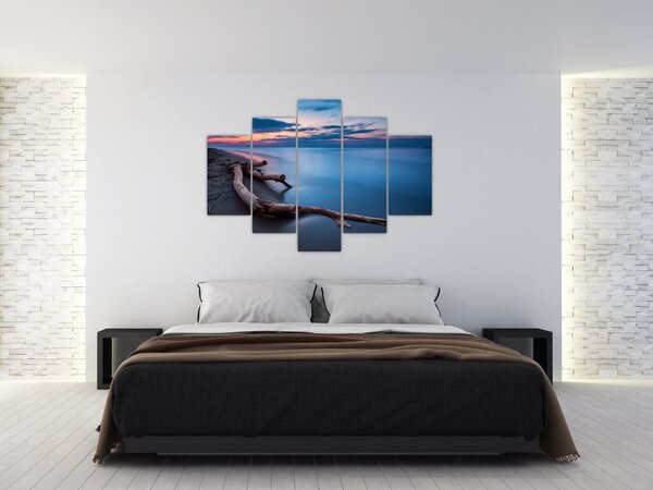 Egy kép a tengerparton naplementekor (150x105 cm)