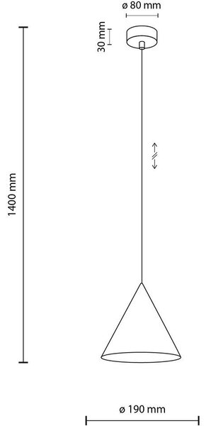 TK Lighting Cono Általános mennyezeti lámpa - Beépített Ledes Fényforrás , Réz