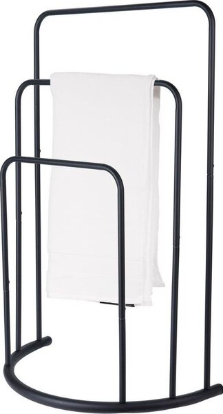 Bathroom Solutions fekete fém álló törülközőtartó 49,5 x 75 cm