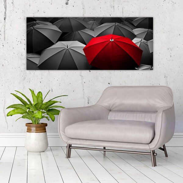 A nyitott napernyők képe (120x50 cm)