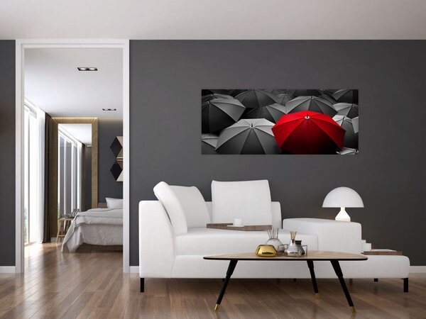 A nyitott napernyők képe (120x50 cm)