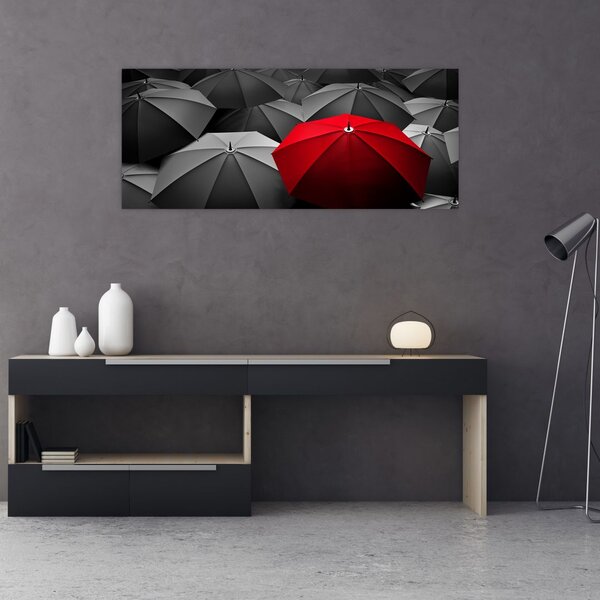 A nyitott napernyők képe (120x50 cm)