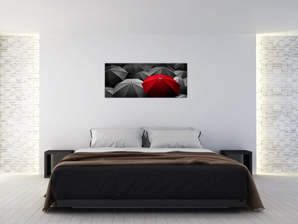 A nyitott napernyők képe (120x50 cm)