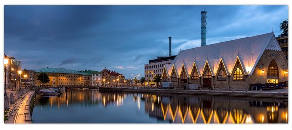 Vízcsatorna képe - Göteborg (120x50 cm)