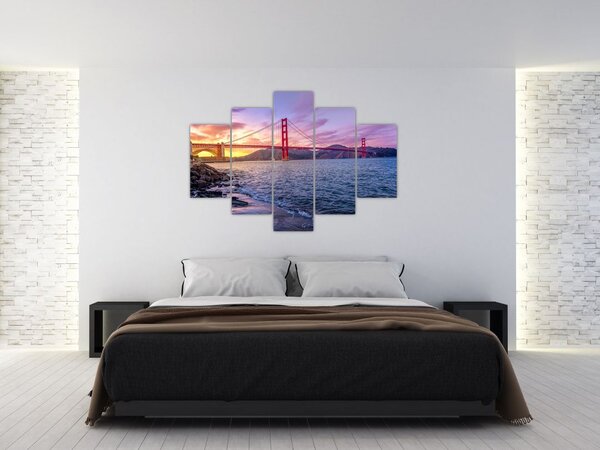 Kép a hídról napnyugtakor (150x105 cm)