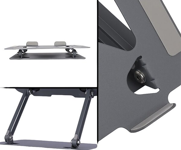Media-Tech Állítható Laptop Állvány 10-17" - Fekete