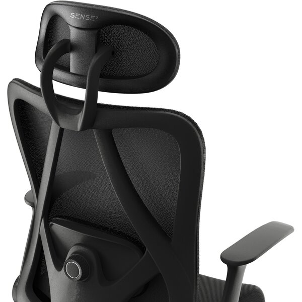 SENSE7 NOXO Ergonomikus Irodai Szék, Deréktámasszal, Állítható Fejtámlával, Állítható Háttámla Fekete