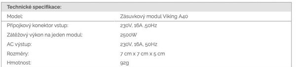 VIKING TECHNOLOGY A40-es aljzatmodul 230 V-os aljzat ezüst