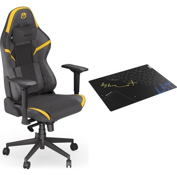 Endorfy Scrim YL (EY8A003) yellow armchair + Endorfy Floor Pad FP120R (EY8G001)