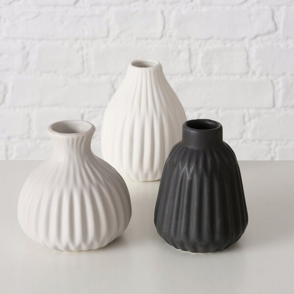 Boltze Wazony ceramiczne matowe ESKO* 3 szt